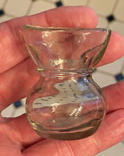 Vintage Clear Glass Fish Bowl Type With Banded Top Eye Wash Eye Cup Eye Bath