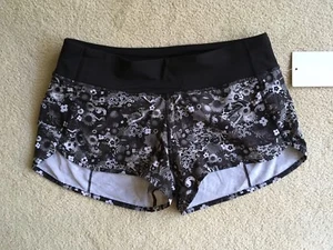 Seawheeze Lululemon Speed Short Counter Culture White Black Floral Pattern 6 - Picture 1 of 4