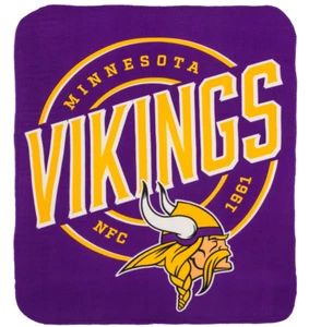 New Minnesota Vikings NFL Split Wide Fleece Throw Blanket Large Size 50"x60" - Picture 1 of 1