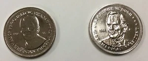 LOT OF 2 RONALD REAGAN/GEORGE W BUSH DOUBLE EAGLE PRESIDENTIAL COIN - Picture 1 of 1