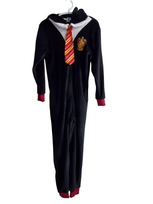 HARRY POTTER GRYFFINDOR PAJAMA FLEECE UNION SUIT COSTUME S/M - Image 1 of 3