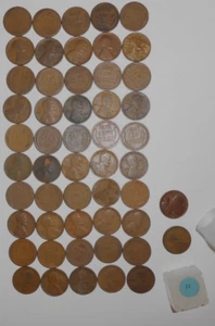 1911 P LINCOLN WHEAT CENTS - 1 CIRCULATED ROLL +2 - Picture 1 of 6