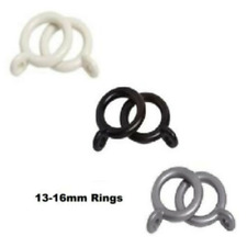 13-16mm  PLASTIC CURTAIN RING HOOKS  FOR CURTAIN RODS HOME & OFFICE