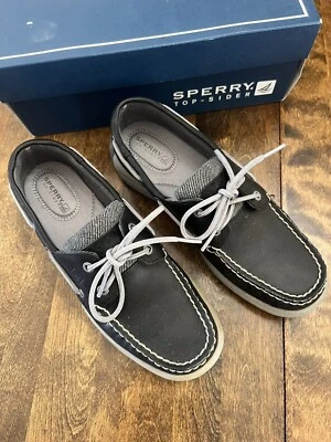 Sperry Top Lados Intrepid Negro Espiga, Mujer Talla 6.5 M Foto 1 de 4