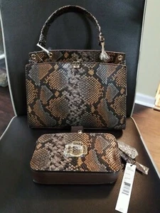 Borsa a tracolla Antonio Melani oro serpente metallizzato e pacchetto frizione a tracolla - Foto 1 di 9