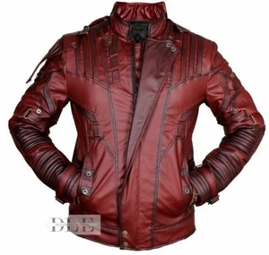 Chaqueta de cuero auténtico para hombre Star Lord Chris Pratt Guardians Of The Galaxy 2 - Imagen 1 de 12