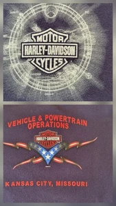 HARLEY DAVIDSON Women's T SHIRT BLUE VEHICLE POWERTRAIN OPERATIONS KC LONG SLEEV - Picture 1 of 15