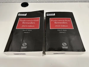 Postconviction Remedies 2024 Edition 2 Volume Set by Means - Thomson Reuters - Picture 1 of 5