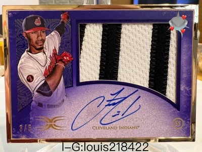2017 Tops Definitive Baseball Francisco LINDOR Framed Jumbo Patch Auto(3/5) - Image 1 of 4