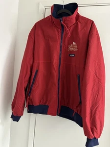 Vtg Rare West Marine Jacket Mens XL Red Fleece Lined  - Picture 1 of 13
