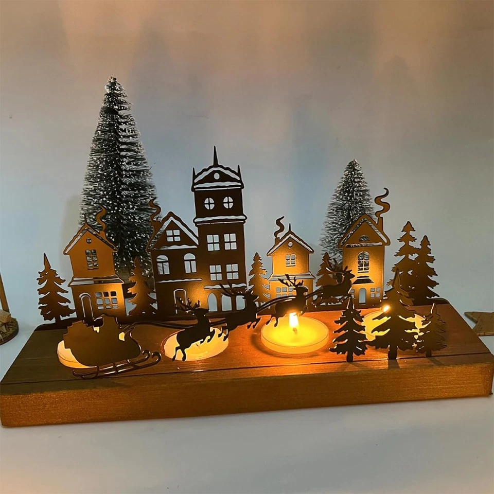 Adventskranz Teelichthalter, Kerzenständer Weihnachten Kerzentablett Metall NEU - Bild 1 von 4