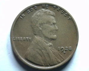 1928-D LINCOLN CENT PENNY EXTRA FINE XF EXTREMELY FINE EF NICE ORIGINAL 99c SHIP - Imagen 1 de 2