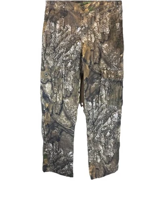 Pantalones Realtree Niños Talla Mediana Verde Camuflaje Bolsillos Carga Pierna Recta Algodón Foto 1 de 4