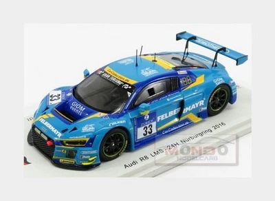 1:43 Spark Audi R8 Lms #33 24H Nurburgring 2016 Ziegler Tonic Saurenmann SG241 M Foto 1 de 2