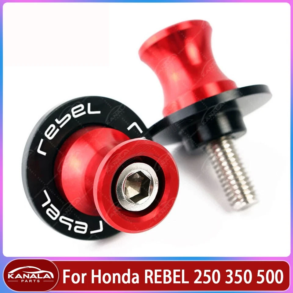 1Pair Swingarm Spools Sliders Stand Screw M8 X1.25 For Honda REBEL 250 350 500 - Image 1 of 1