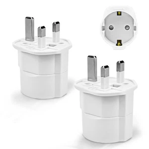 2x Reiseadapter UK Adapter England Stecker, Reisestecker Typ G Steckdose - Bild 1 von 12