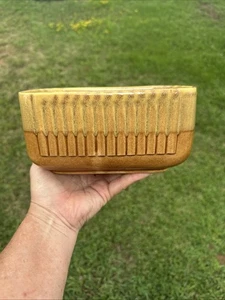 Vintage Haeger Pottery 225 Planter Gold Brown Rectangular Made In USA - Picture 1 of 9