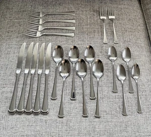 Oneida SSS ABERDEEN MAESTRO ST LEGER Stainless Dinner Salad Forks Spoons 21 Pc - Picture 1 of 11