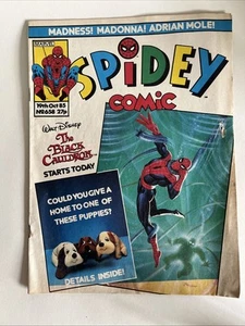 Rare Marvels Spidey Comic UK Spider-Man Weekly #658 Disney Black Cauldron 1985 - Imagen 1 de 9