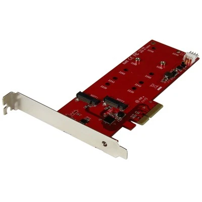 StarTech.com 2x M.2 SATA SSD Controller Card - PCIe - PCI Express M.2 SATA III C - Image 1 of 4