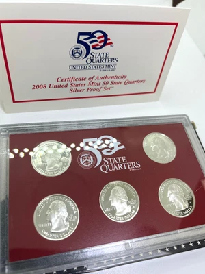 United States Mint 50 States Quarters 2008 SIlver Proof Set OGP - Image 1 of 4