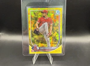 YUSEI KIKUCHI 2025 BOWMAN CHROME SAPPHIRE YELLOW REFRACTOR /75 Q3967 - Picture 1 of 2