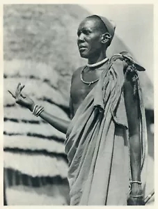 CABEZA JEFE DE TONGA Batonga pueblo tribal africano impresión 1930 fotograbado - Imagen 1 de 3
