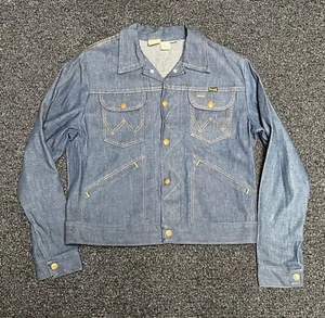 Vintage Wrangler Jacket Brad Pitt Cliff Booth Button Up Selvedge Large - Picture 1 of 2