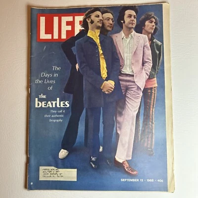 Life Magazine September 13 1968 Days in the Lives of The Beatles VG - Image 1 of 4