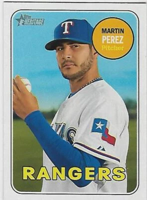 2018 Topps Heritage #420 Martin Perez NM-MT SP Rangers - Image 1 of 2