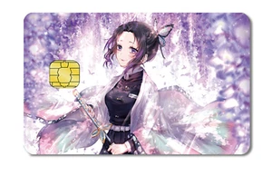 Demon Slayer Shinobu Kocho Credit Card Smart Sticker Skin Small Chip Debit - Picture 1 of 4
