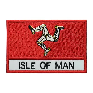Isle Of Man County Flag Patch Iron On Patch Sew On Badge Embroidered Patch - Picture 1 of 1