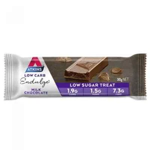 Atkins Low Carb Endulge Milk Chocolate Bar 30g Low Sugar Treat Indulge - Picture 1 of 1