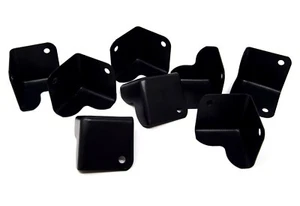 8 Pcs Metal Cabinet Corner Black DJ Enclosure Speaker Box HA-48BK 1.5" x 1.5" - Picture 1 of 4