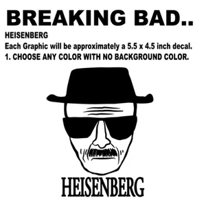 Decal Die Cut Vinyl Stickers Breaking Bad, Heisenberg, Meth, Blue, Walter White - Picture 1 of 3