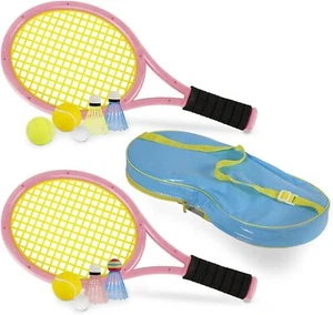 Kids Tennis Set w/Bag, Balls & Birdies, 12-in-1 Racquets for Indoor/Outdoor - Picture 1 of 9