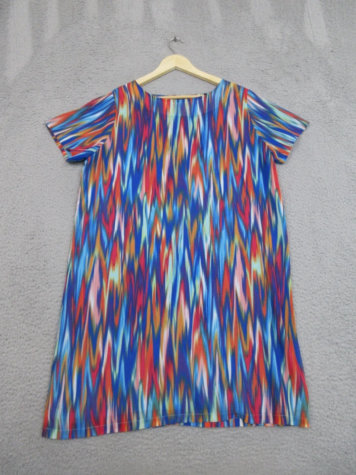 Felicity&Coco Dress Women L Blue Colorful Dopamine Modern Artsy Chic Contempory - Image 1 of 4