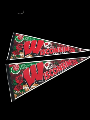 Rare Vintage Wisconsin Badgers 1994 Rose Bowl Champions WinCraft Felt Pennant Cover