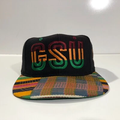 Grambling State University Vintage Snapback GSU Black Colorful Plaid - Image 1 of 4