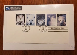 5 Arctic Animals 33 Cents Hand Cancel First Day Issue 03/12/1999 #448862 Sealed - Picture 1 of 1
