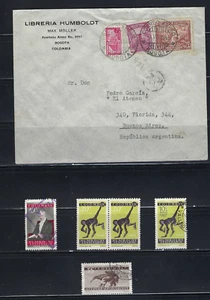 HUMBOLDT v. ALEXANDER COVER LIBRERIA BOGOTA TO B/AIRES 1945 STAMPS 1960 - Picture 1 of 3