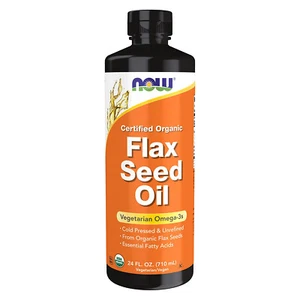 NOW FOODS Flax Seed Oil Liquid Organic 24 fl oz - Picture 1 of 4