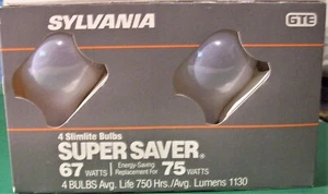 Sylvania 75A17/67 MINI SUPER SAVER 120V light bulbs 4 pack X 2= 8 bulbs Sylvania - Picture 1 of 7