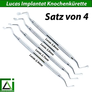 Implante Lucas cureta ósea 2,4 mm 2,7 mm 3,0 mm 3,8 mm instrumentos de laboratorio dental - Imagen 1 de 5