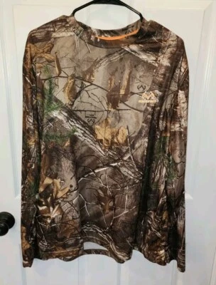 RealTree Mens XL Long Sleeve Camo Shirt Green Camouflage Hunting Outdoors - Image 1 of 4