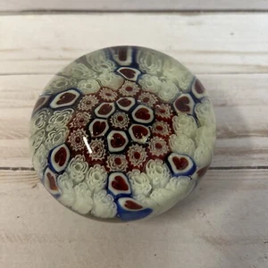 Murano Millefiori Kunstglas Multi Color Briefbeschwerer Blumen Gewicht 1 Pfund Italien - Bild 1 von 5