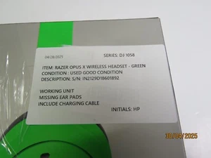Razer RZ04 Opus X Wireless Gaming Headset - Green (MISSING EAR PADS) [DJ1058] - Picture 1 of 5