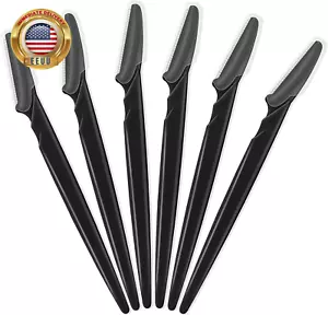 6 Pcs Black Eyebrow Razor, Face Razors Multipurpose, Facial Razors for Women Men - Picture 1 of 7