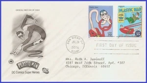 USA5 #4084g ADDR PCS ARTCRAFT FDC STR2 Plastic Man Comics Superheroes - Picture 1 of 1