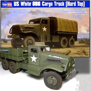 HOBBY BOSS 1/35 US WHITE 666 CARGO TRUCK (HARD TOP) KIT 83801 - Picture 1 of 8